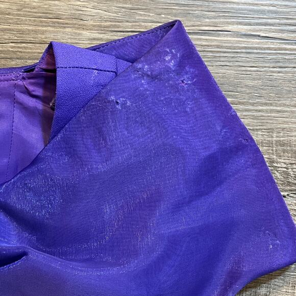 VTG 80's Michael Marcella Purple Off Shoulder Top w/Bow & Pencil Skirt Suit 4 - Picture 8 of 15